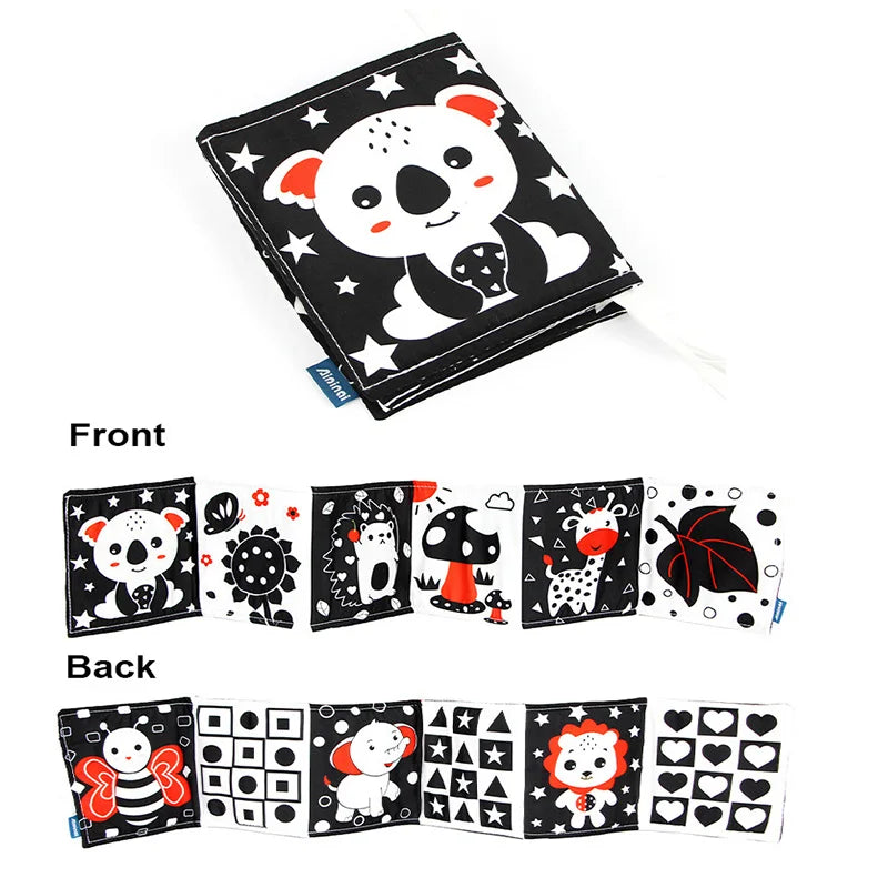 Libro Sensorial en Blanco y Negro para Bebés