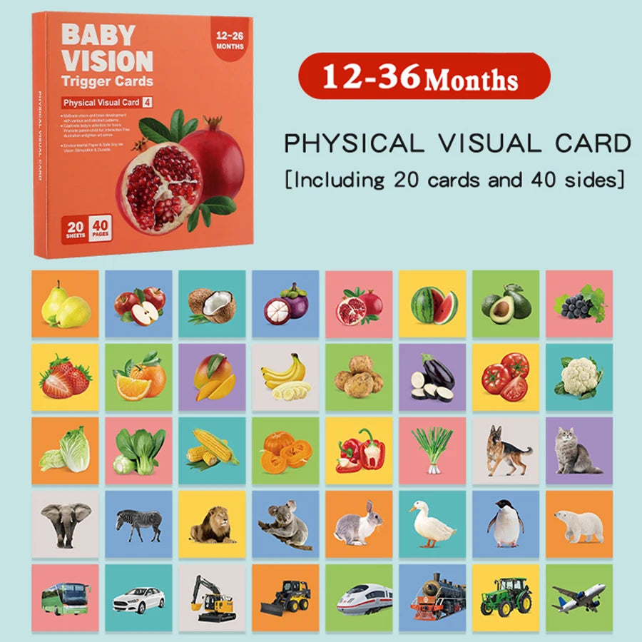 Tarjetas de estimulación Visual para bebés