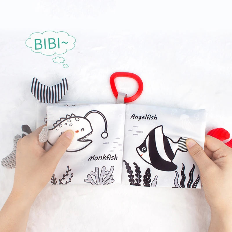 Libro Sensorial en Blanco y Negro para Bebés