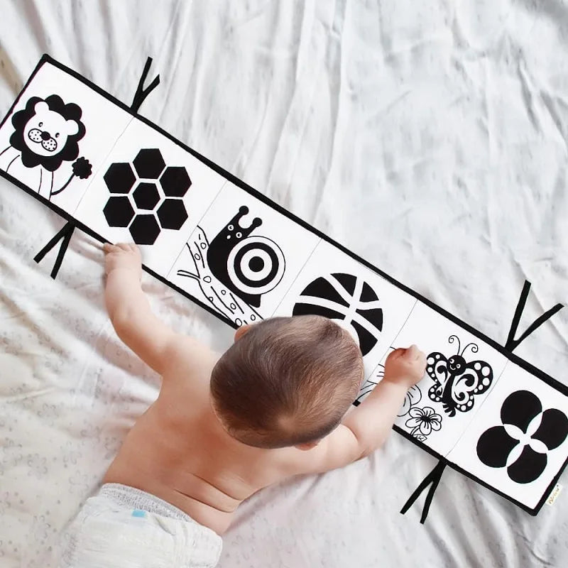 Libro Sensorial en Blanco y Negro para Bebés