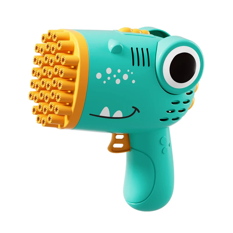 Pistola de Burbujas de Dinosaurio 40 Agujeros – Automática y de Mano