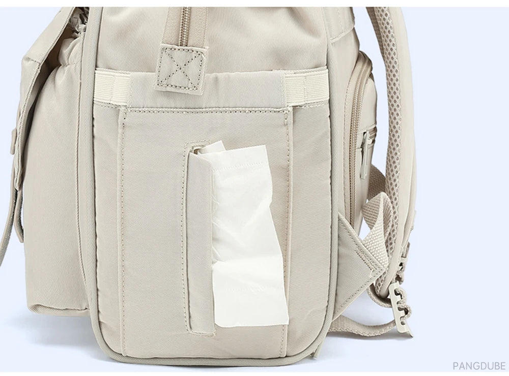 Mochila Impermeable de pañales con ganchos para cochecito