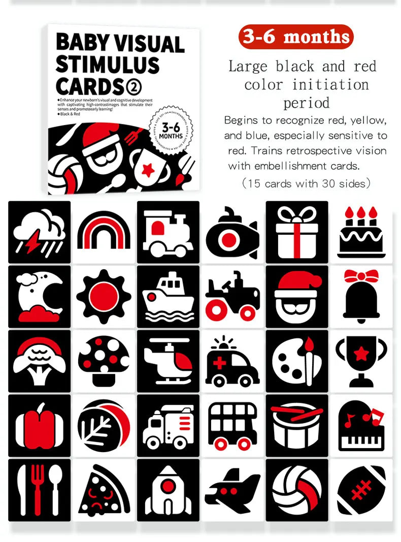 Tarjetas de estimulación Visual para bebés