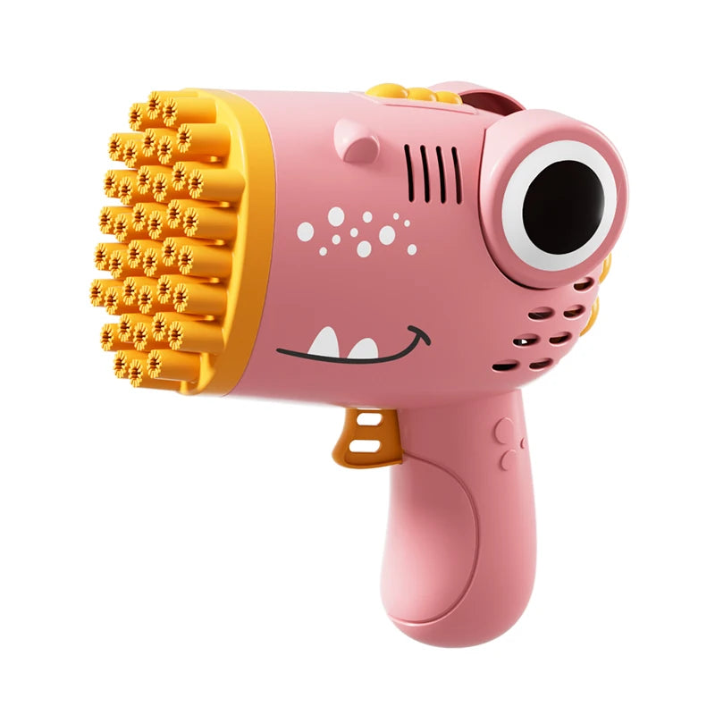 Pistola de Burbujas de Dinosaurio 40 Agujeros – Automática y de Mano