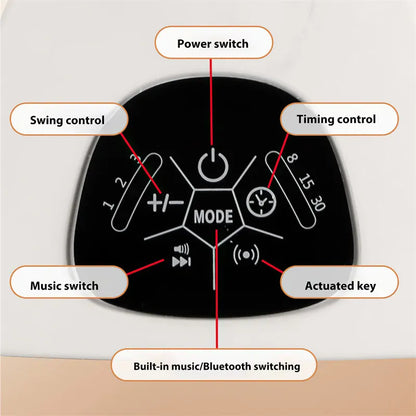 Cama Mecedora Eléctrica para Bebé (0–18 m)
