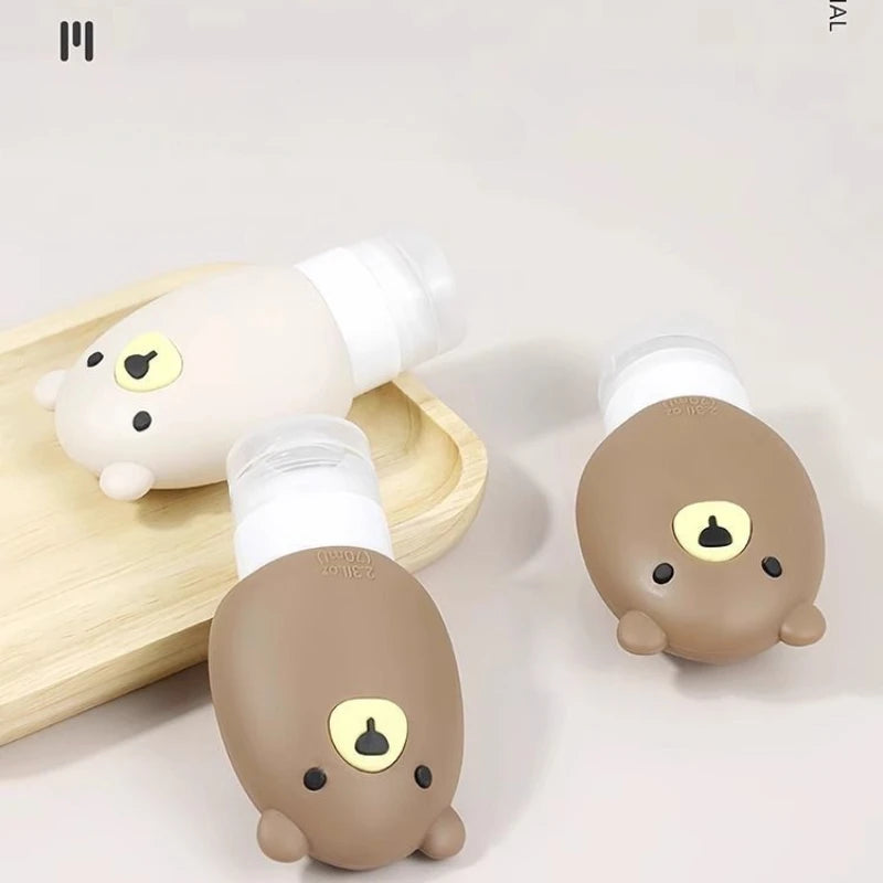 Botella de viaje de silicona reutilizable de 70 ml, ideal para champú, gel o cremas