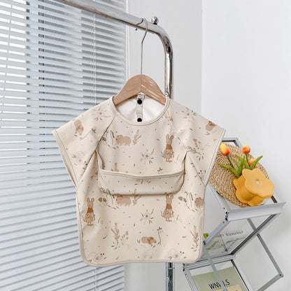 Babero Impermeable de Manga Corta (PU) – Animales