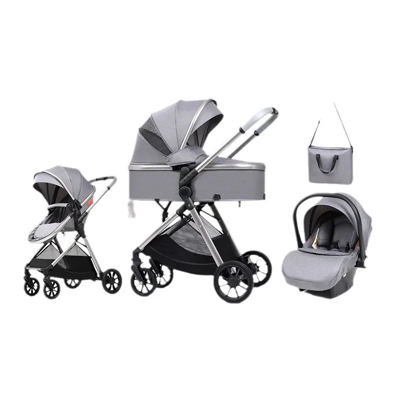 Cochecito 3-en-1 Plegable(+ Bolso Maternal)