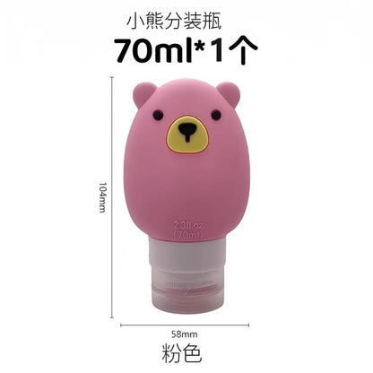 Botella de viaje de silicona reutilizable de 70 ml, ideal para champú, gel o cremas