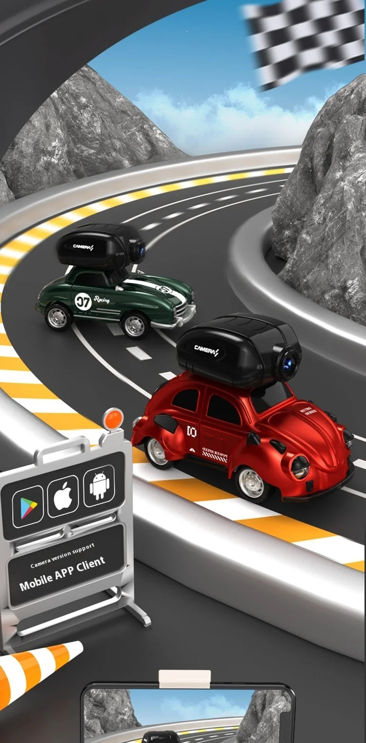 Mini coche de carreras con Control remoto RC, cámara de transmisión en tiempo Real, 2,4G