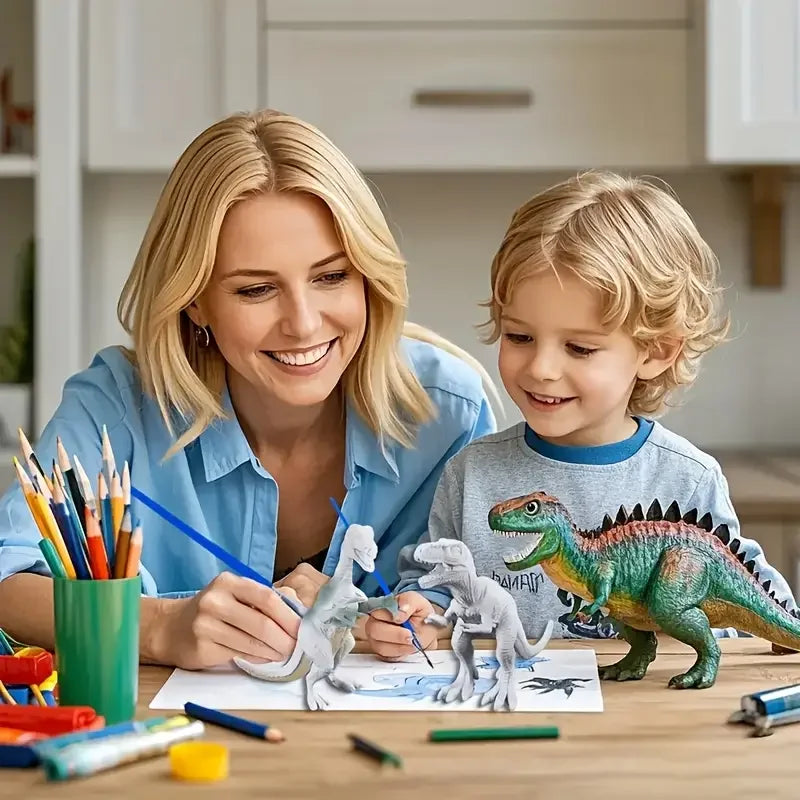 Kit de pintura de dinosaurios DIY sin pintar, juguetes de modelos en blanco para niños de más de 3 años