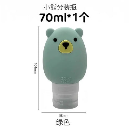 Botella de viaje de silicona reutilizable de 70 ml, ideal para champú, gel o cremas