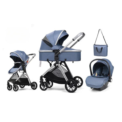 Cochecito 3-en-1 Plegable(+ Bolso Maternal)