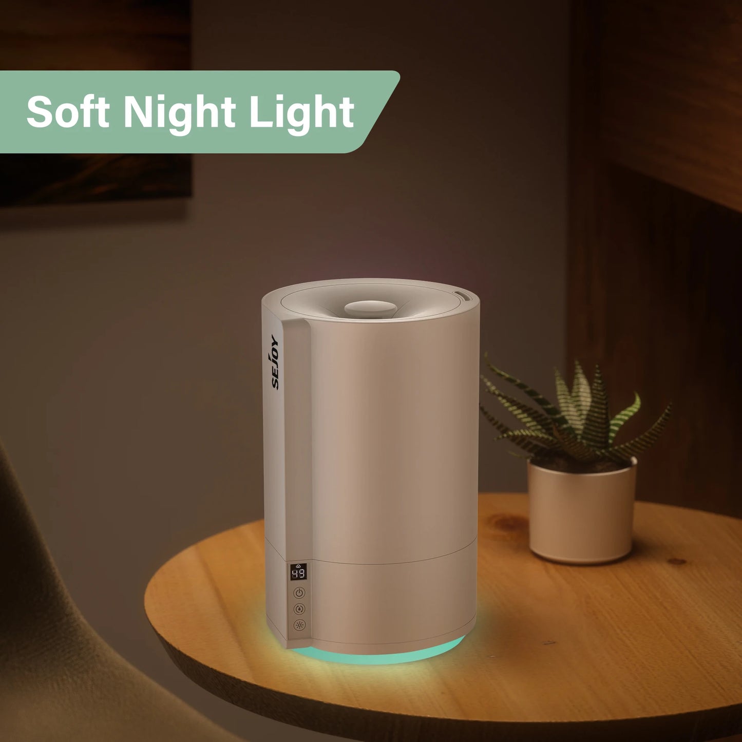 Humidificador silencioso ultrasónico, para bebés y niños con iluminación LED
