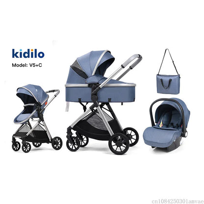 Cochecito 3-en-1 Plegable(+ Bolso Maternal)