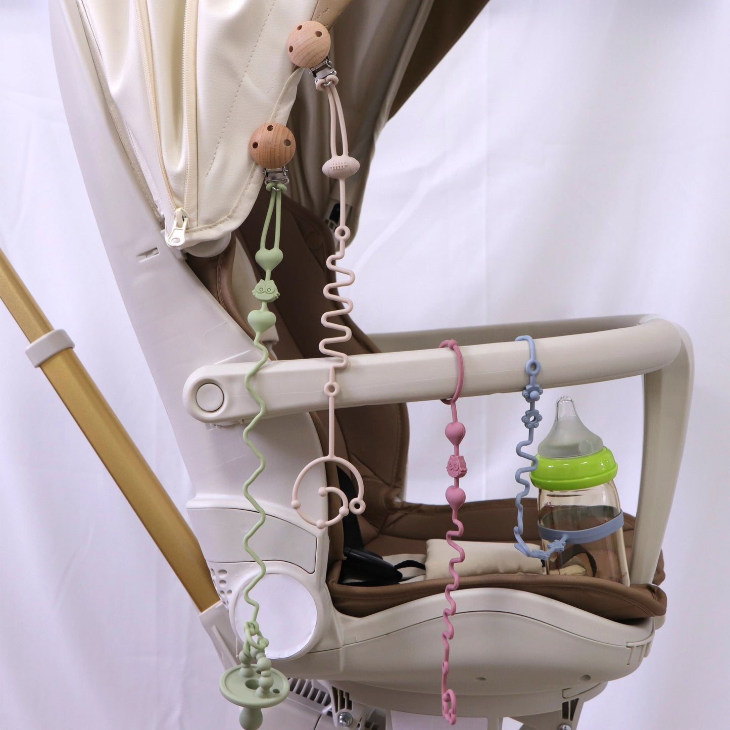 Cadena Ajustable de Silicona para Chupete (4 uds)
