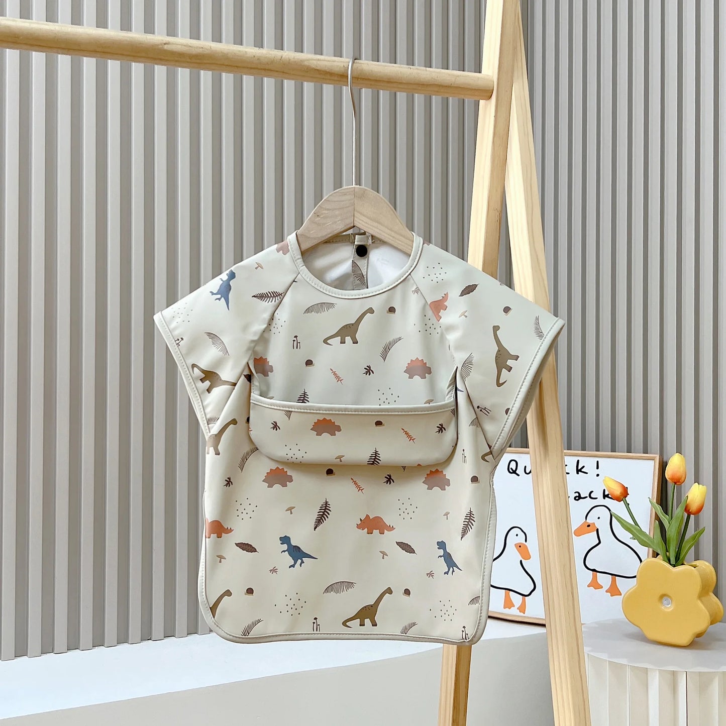 Babero Impermeable de Manga Corta (PU) – Animales
