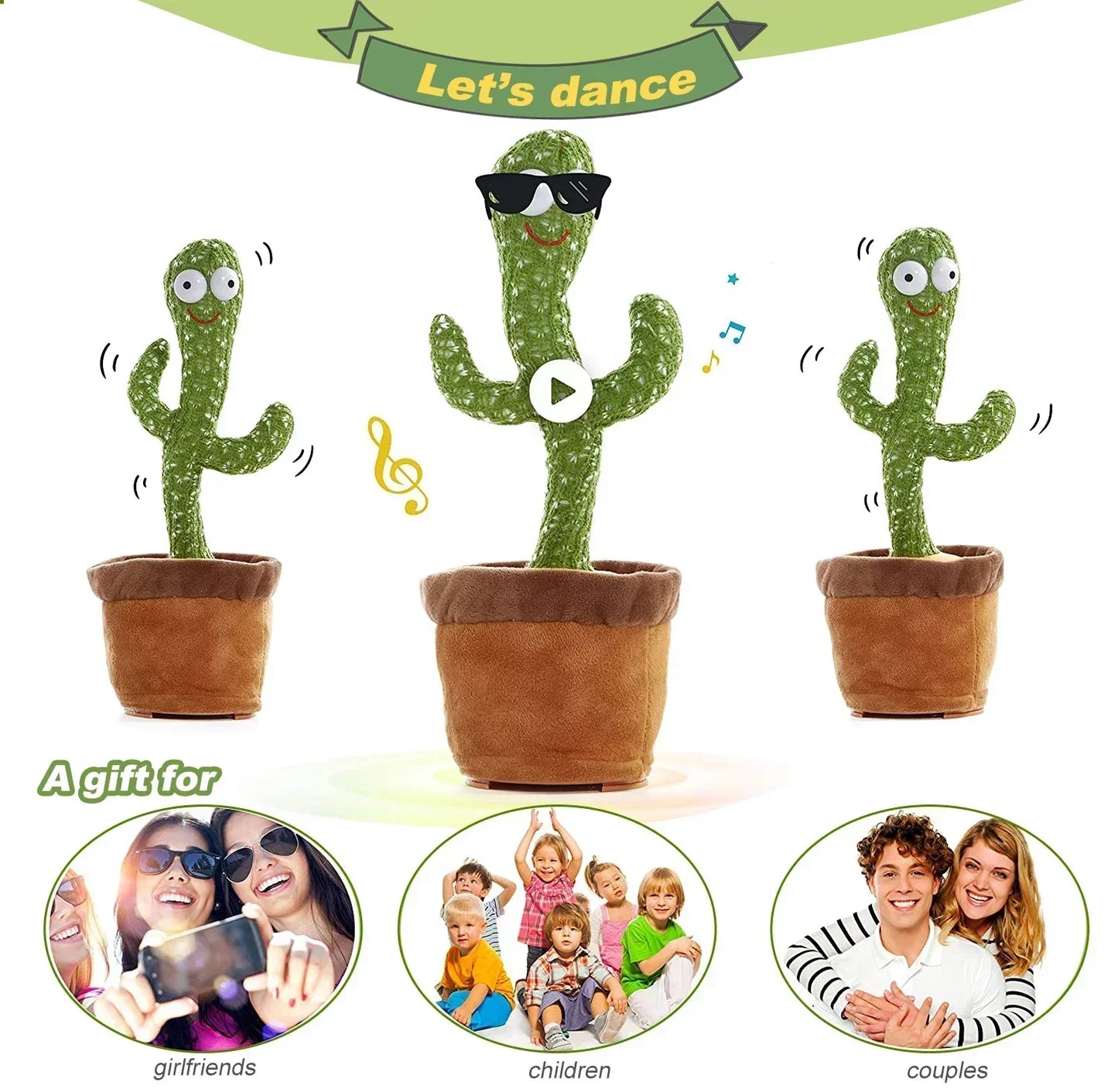 Cactus Parlante y Bailarín (Recargable)