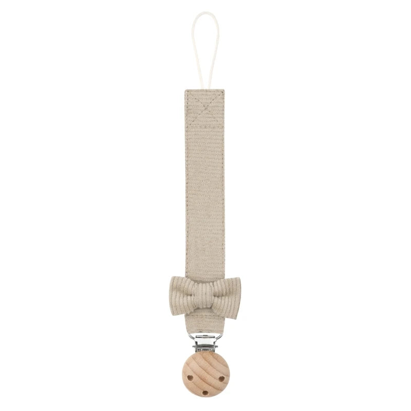 Cadena Porta-Chupete de Madera y Algodón (24 cm)