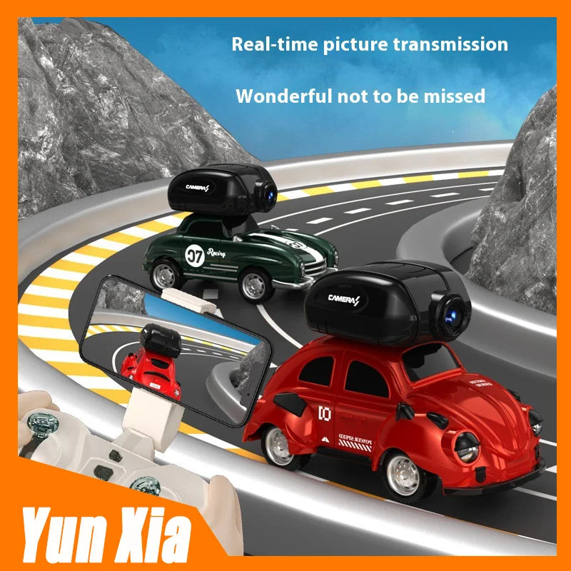 Mini coche de carreras con Control remoto RC, cámara de transmisión en tiempo Real, 2,4G