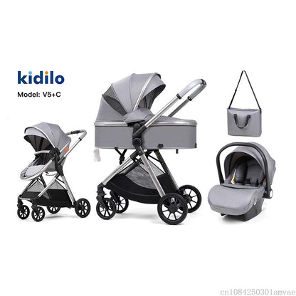 Cochecito 3-en-1 Plegable(+ Bolso Maternal)