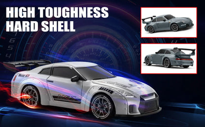 Nuevo coche de derrape RC 4WD, coche de Control remoto a escala 1:24 con luces LED, 2,4 GHz, 20 KM/H, neumáticos a la deriva para coche teledirigido, vehículo deportivo de carreras de juguete