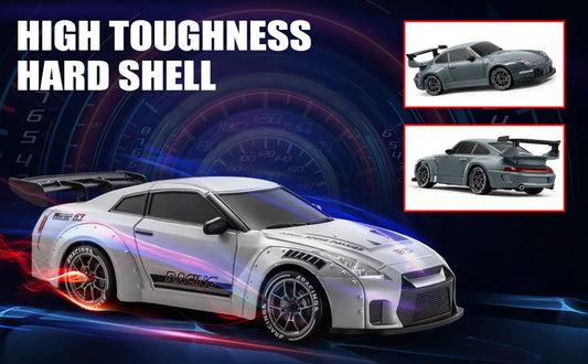 Nuevo coche de derrape RC 4WD, coche de Control remoto a escala 1:24 con luces LED, 2,4 GHz, 20 KM/H, neumáticos a la deriva para coche teledirigido, vehículo deportivo de carreras de juguete