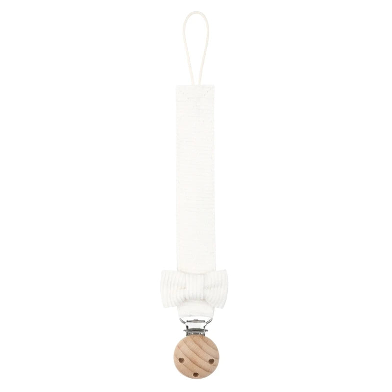 Cadena Porta-Chupete de Madera y Algodón (24 cm)