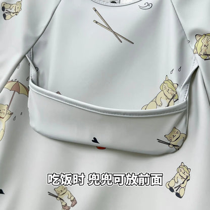 Babero Impermeable de Manga Corta (PU) – Animales