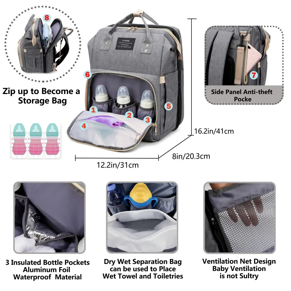 Mochila de Maternidad con Cuna Portátil