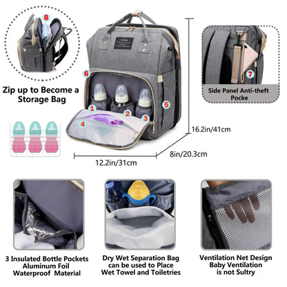 Mochila de Maternidad con Cuna Portátil