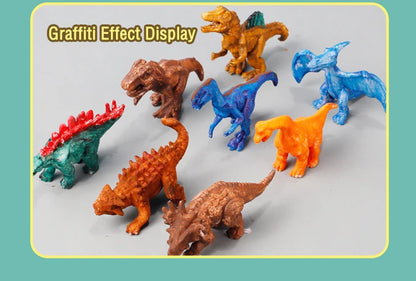 Kit de pintura de dinosaurios DIY sin pintar, juguetes de modelos en blanco para niños de más de 3 años