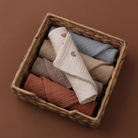 Pack 5 Toallitas de Muselina para Bebé (23×23 cm)  Descripción
