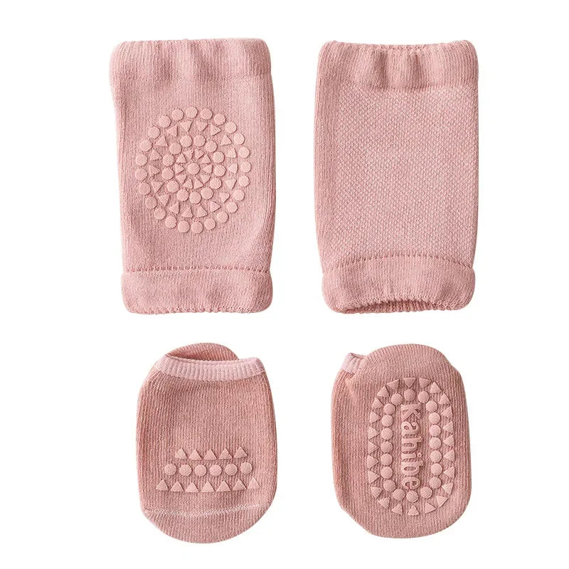 Conjunto de calcetines y rodilleras para bebé