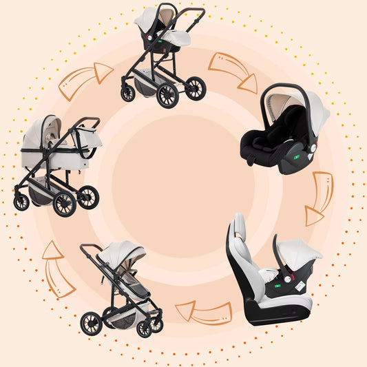 Cochecito Reversible para Bebé – Plegable, Cómodo y Seguro