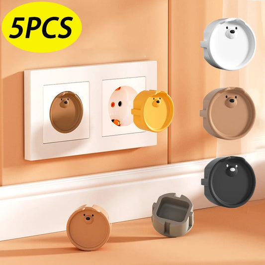 Tapas de Seguridad para Enchufes (Pack x5) – Silicona con Dibujos
