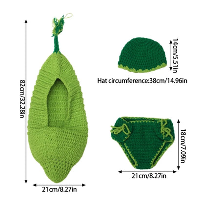 Conjunto para Fotografía de Recién Nacido (Unisex, 0–12 m)