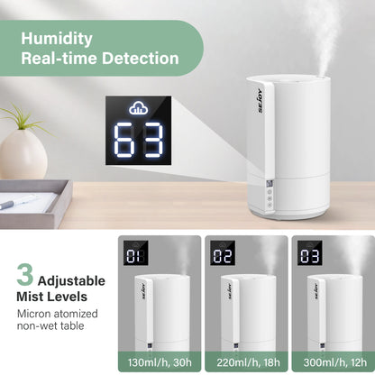 Humidificador silencioso ultrasónico, para bebés y niños con iluminación LED