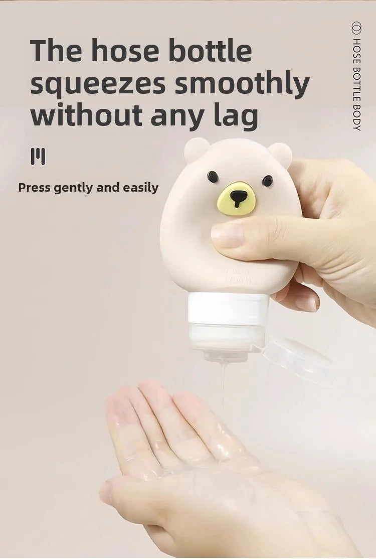 Botella de viaje de silicona reutilizable de 70 ml, ideal para champú, gel o cremas