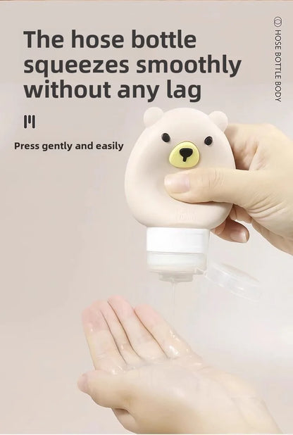 Botella de viaje de silicona reutilizable de 70 ml, ideal para champú, gel o cremas