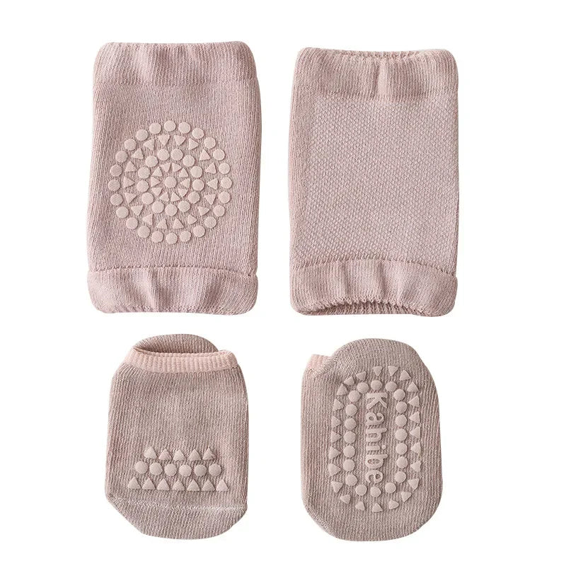 Conjunto de calcetines y rodilleras para bebé