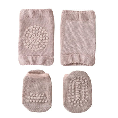 Conjunto de calcetines y rodilleras para bebé