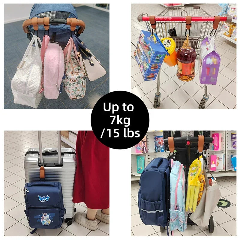 Gancho de cuero PU para cochecito