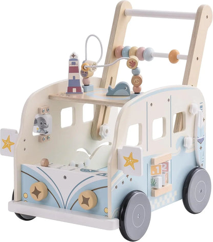 Andador de Madera “Bus Vacaciones” para bebés
