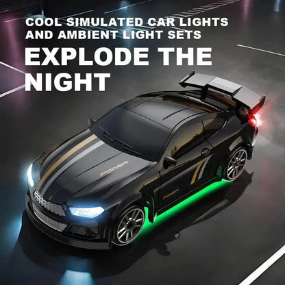 Coche de carreras eléctrico RC 1:64 4WD, juguete de derrape realista, vehículo de carreras ergonómico, juguetes para niños, regalo de Navidad