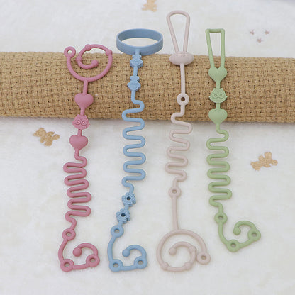 Cadena Ajustable de Silicona para Chupete (4 uds)