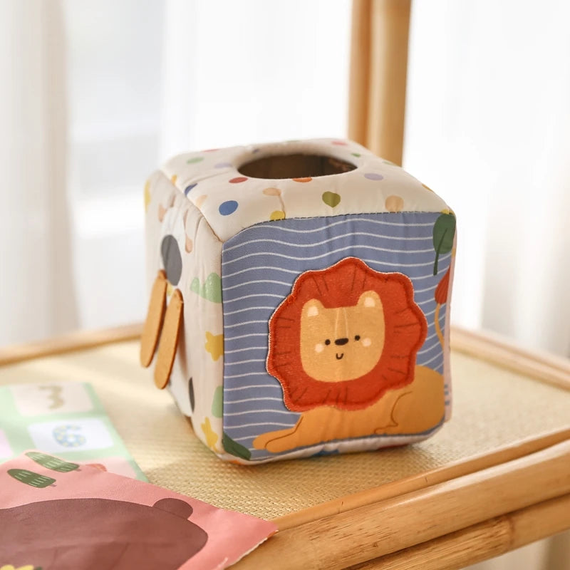 Caja Sensorial de Pañuelos – Animales (Tela)