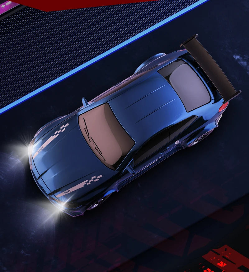 1/64 2,4G coche Rc de deriva de alta velocidad 4WD coche de Control remoto tracción en las cuatro ruedas Radiocontrolado Mini GTR modelo de carreras niño juguete para regalo