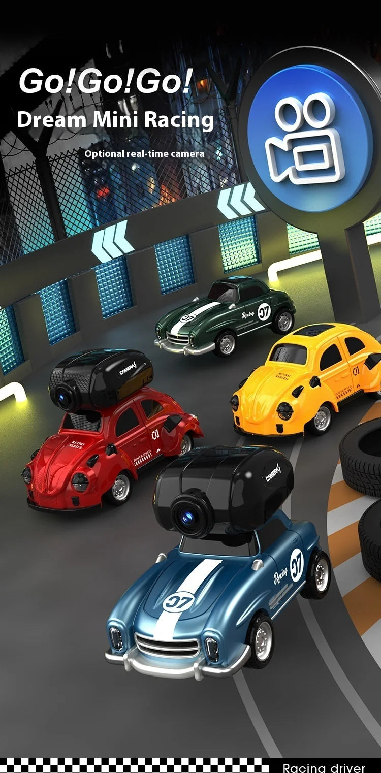 Mini coche de carreras con Control remoto RC, cámara de transmisión en tiempo Real, 2,4G