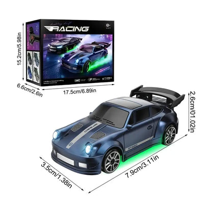 Coche de carreras eléctrico RC 1:64 4WD, juguete de derrape realista, vehículo de carreras ergonómico, juguetes para niños, regalo de Navidad